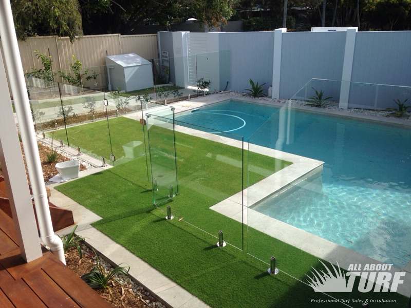 Synthetic Turf Swimming Pool Installation